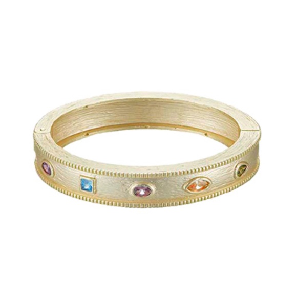 Color CZ & Textured Bracelet